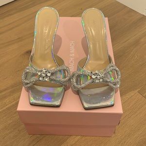 Mach & Mach Double Bow Square Toe Sandal